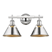 Golden 3306-BA2 CH-CH - Yep by Golden Lighting Orwell 2-light Vanity in Chrome